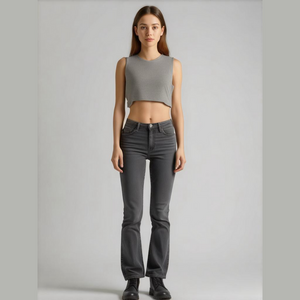 Jones Jeans Petite Grey High Rise High Waisted Jeans 8P